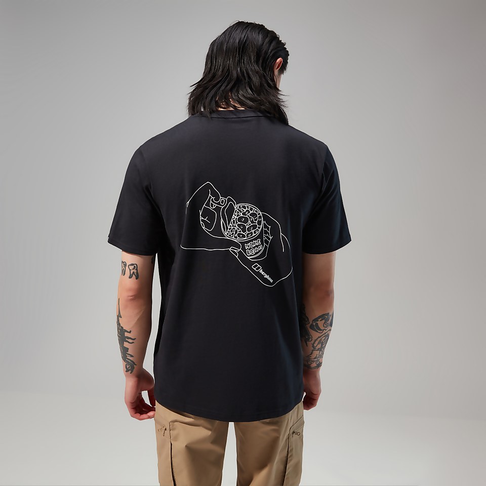 Hike Beans Short Sleeve Tee für Herren - Schwarz