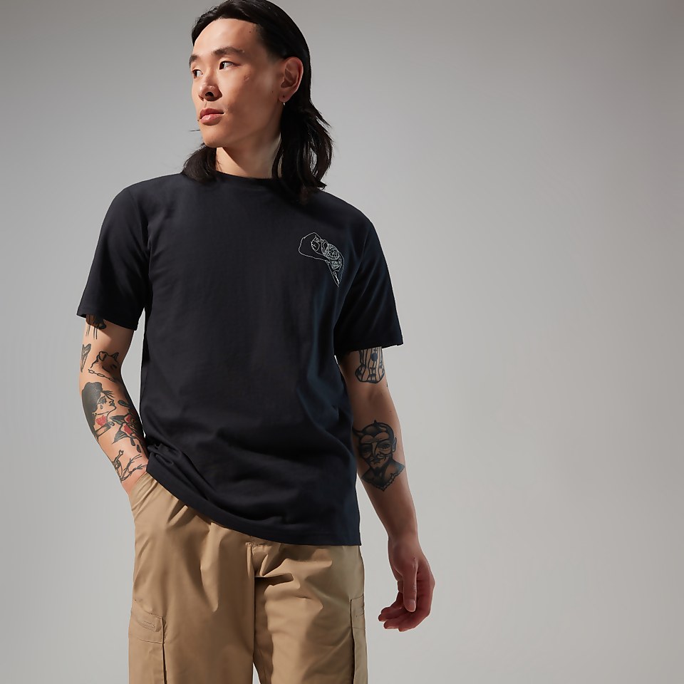 Hike Beans Short Sleeve Tee für Herren - Schwarz