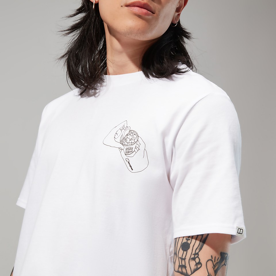 Hike Beans Short Sleeve Tee für Herren - Weiß