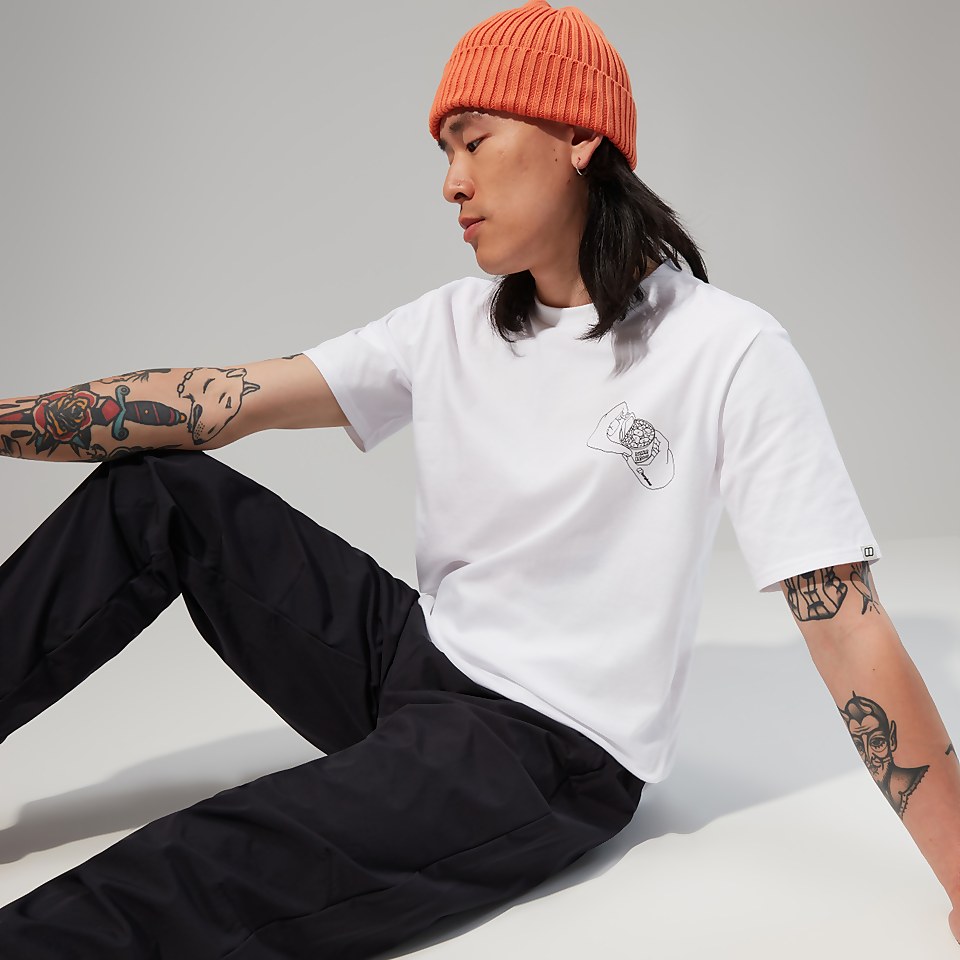 Hike Beans Short Sleeve Tee für Herren - Weiß