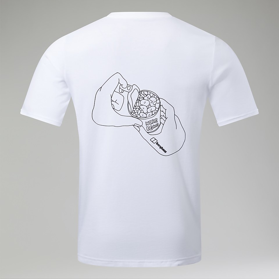 Hike Beans Short Sleeve Tee für Herren - Weiß