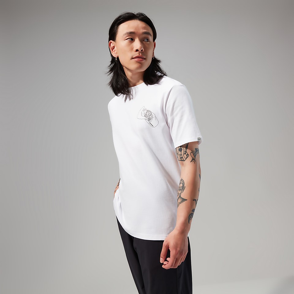 Hike Beans Short Sleeve Tee für Herren - Weiß