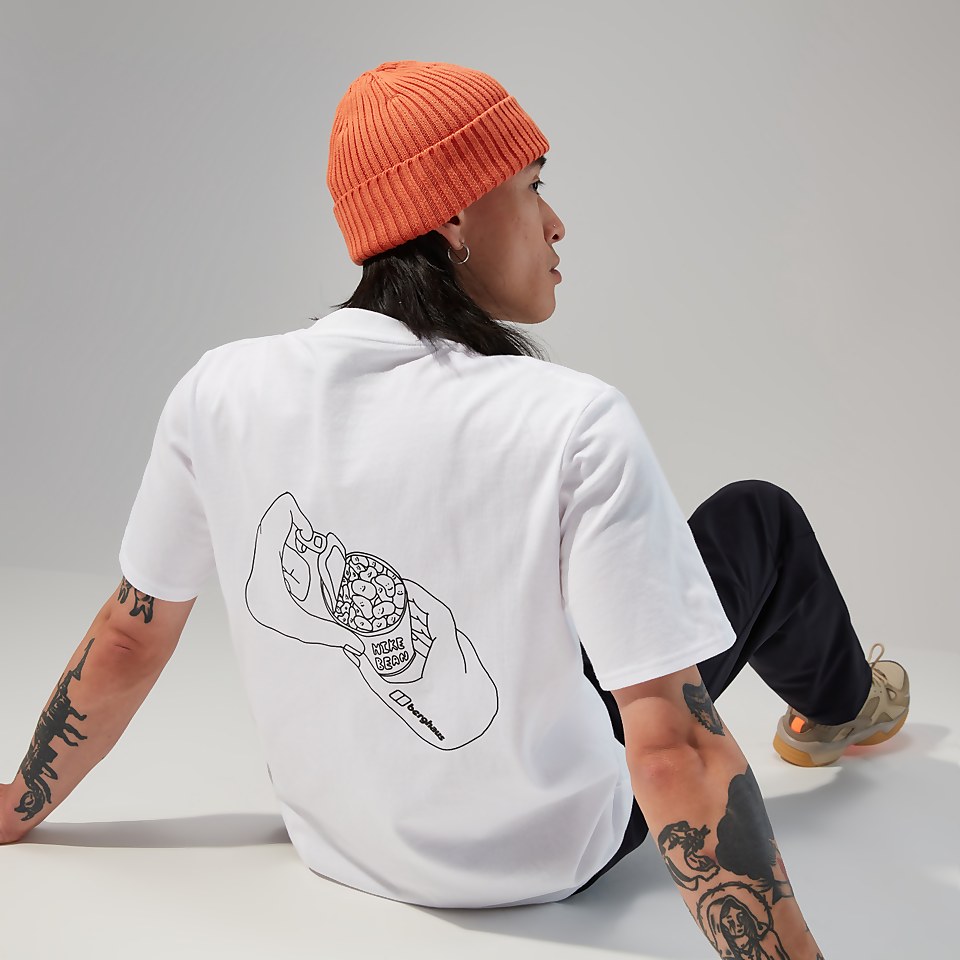 Hike Beans Short Sleeve Tee für Herren - Weiß