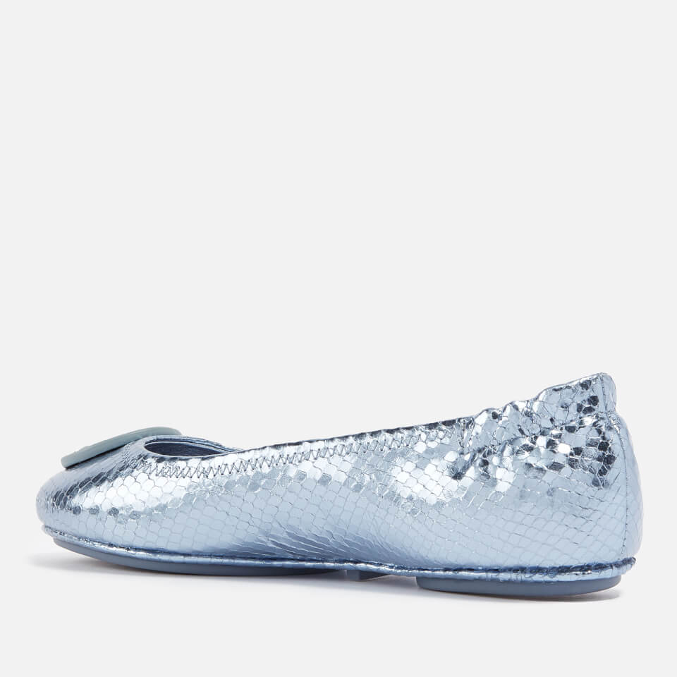 Tory Burch Women's Minnie Travel Leather Ballet Flats