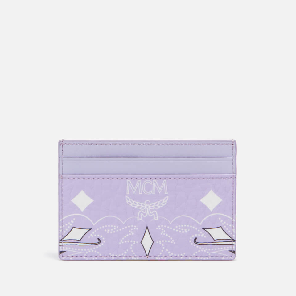 MCM Aren Mini Coated-Canvas Card Case