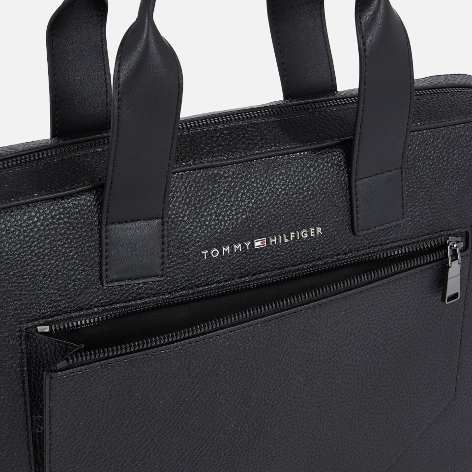 Tommy Hilfiger Central Slim Faux Leather Laptop Bag