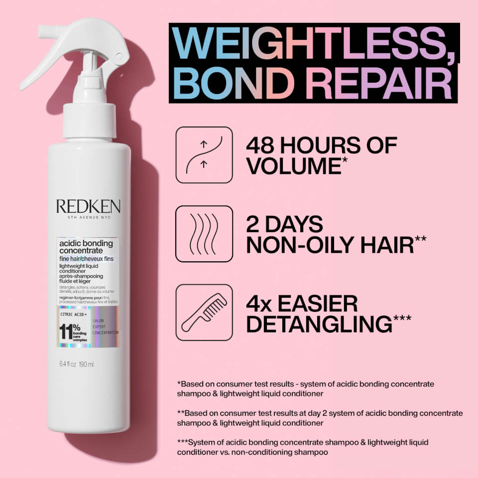 Redken Acidic Bonding Concentrate Lightweight Liquid Conditioner for Fine Hair 190ml