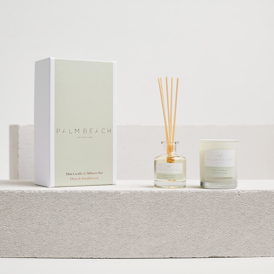 Palm Beach Collection Clove and Sandalwood Mini Candle and Diffuser Gift Pack