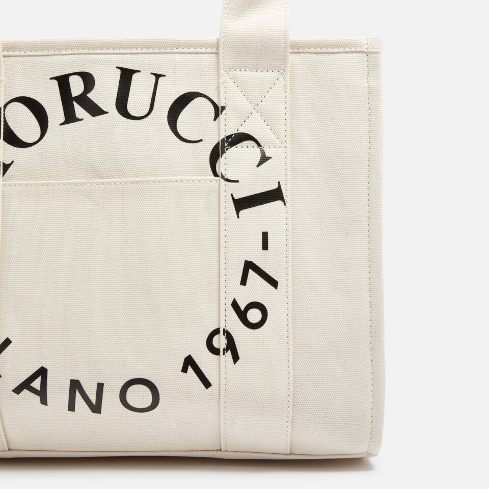Fiorucci Milano Stamp Cotton-Canvas Tote Bag