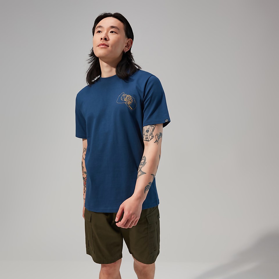 Mens Hike Beans Short Sleeve Tee - Dark Blue