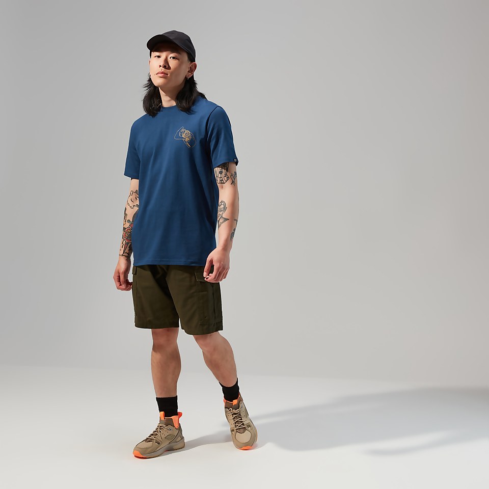 Mens Hike Beans Short Sleeve Tee - Dark Blue