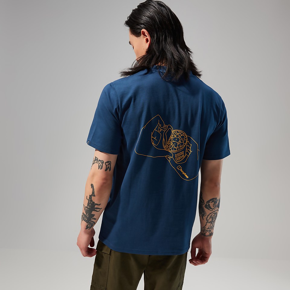 Hike Beans Short Sleeve Tee für Herren - Dunkelblau