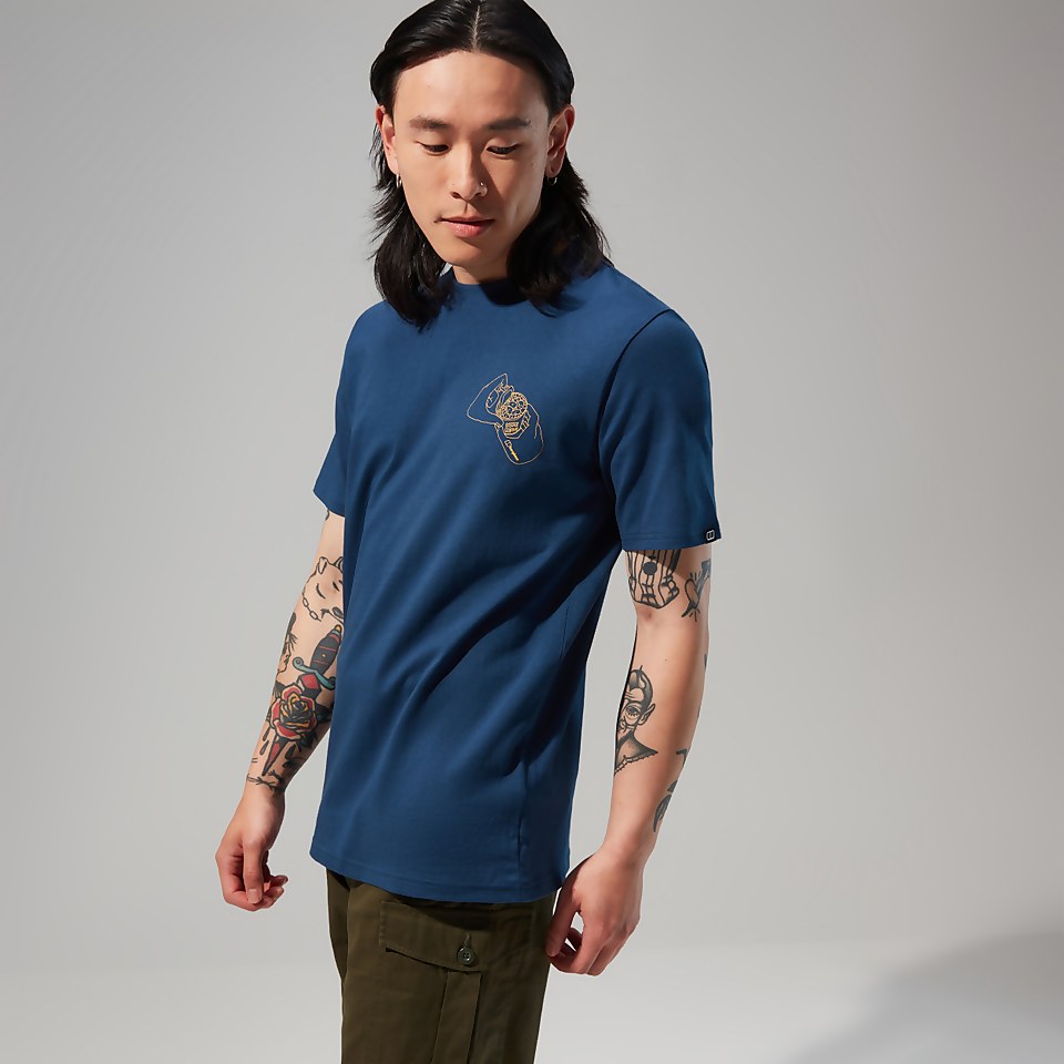Hike Beans Short Sleeve Tee für Herren - Dunkelblau