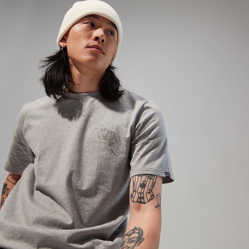 Hike Beans Short Sleeve Tee für Herren - Dunkelgrau