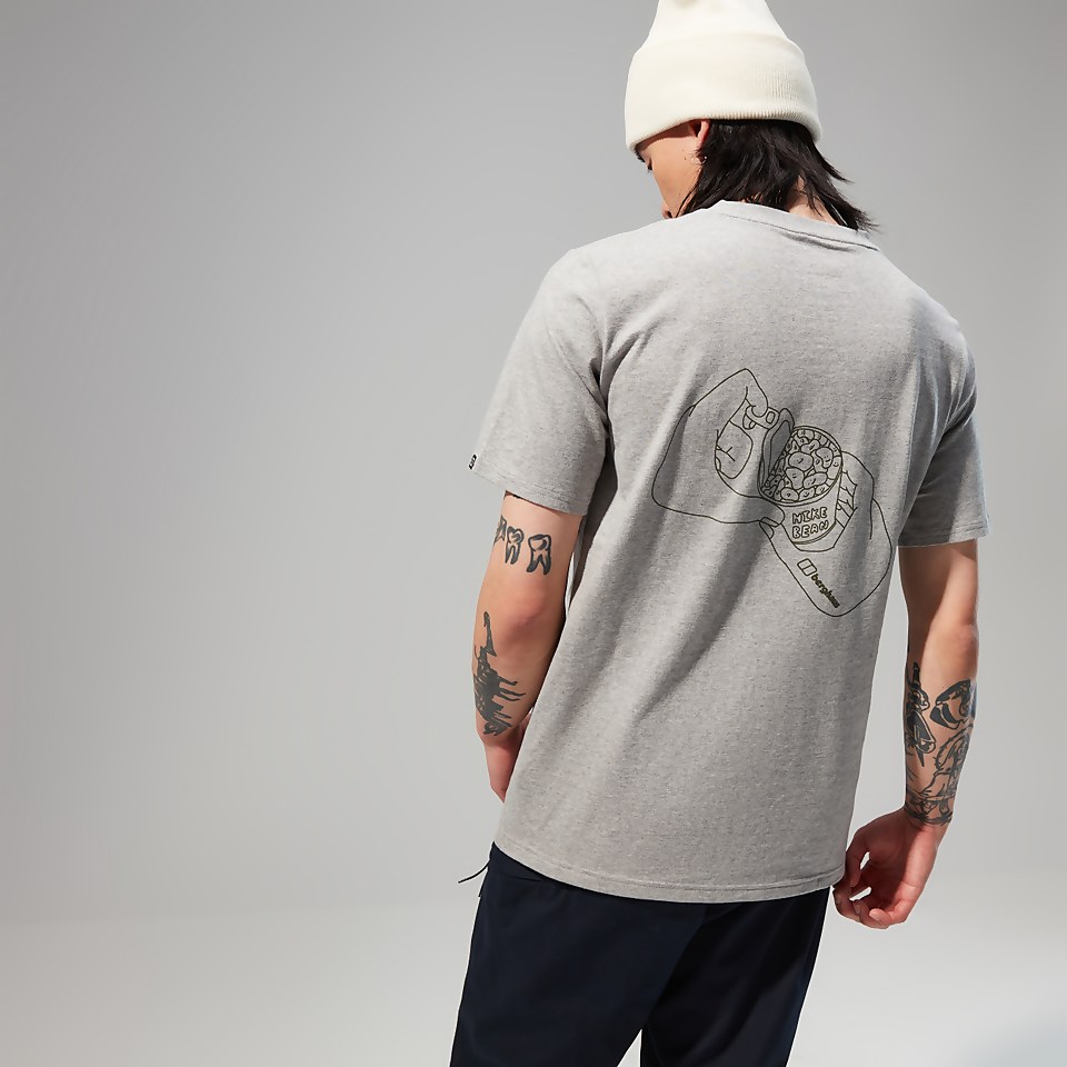 Hike Beans Short Sleeve Tee für Herren - Dunkelgrau
