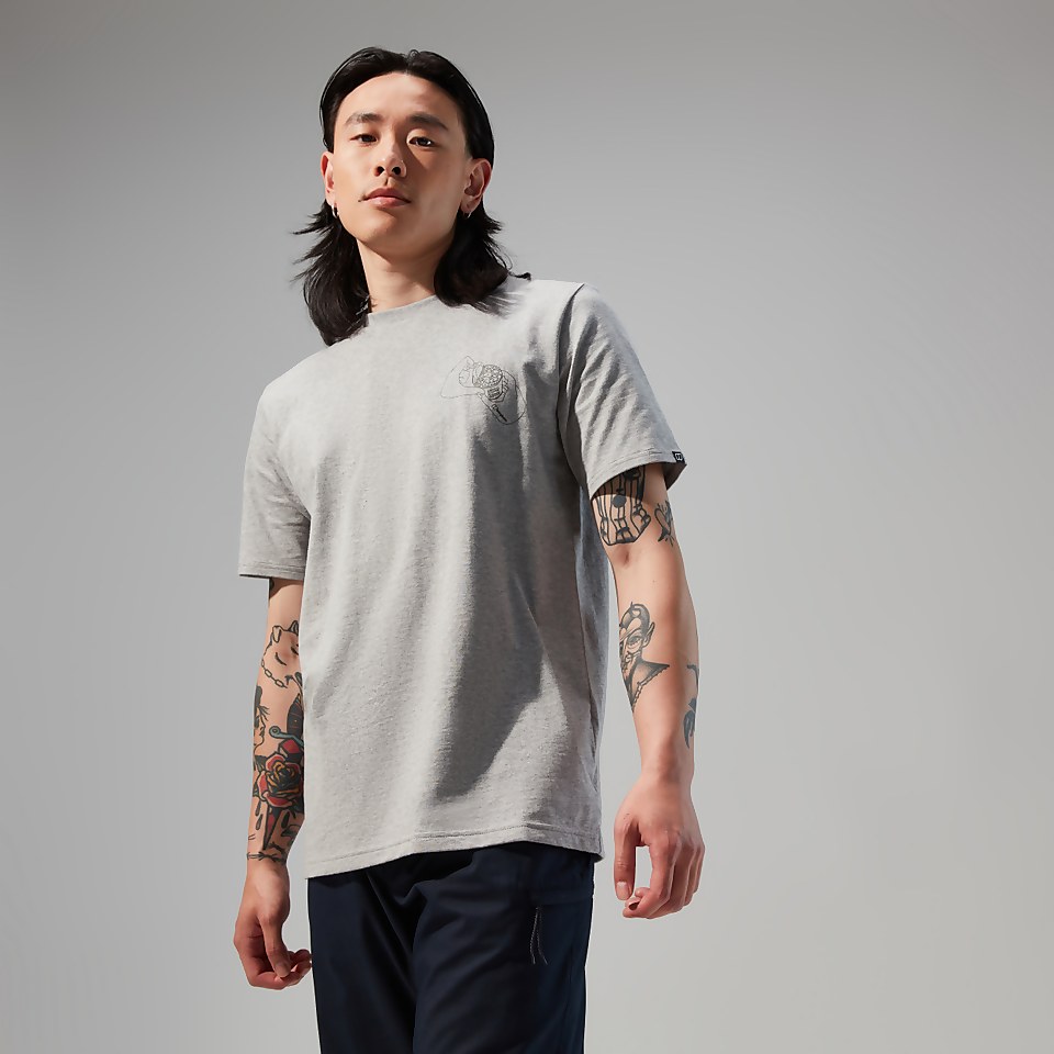 Hike Beans Short Sleeve Tee für Herren - Dunkelgrau