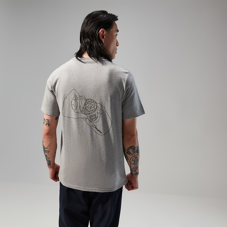 Hike Beans Short Sleeve Tee für Herren - Dunkelgrau