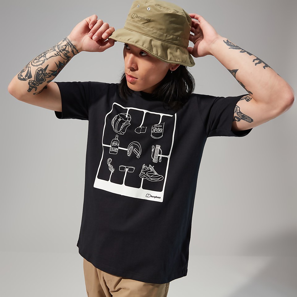 Mens Hike Pack Short Sleeve Tee - Black