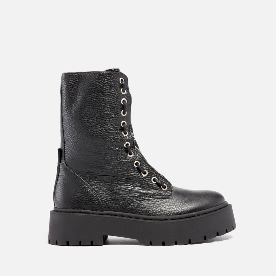 Steve Madden Women's Odilia Leather Zipped Boots