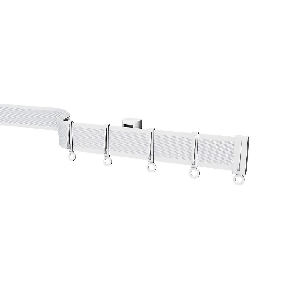 Lightweight PVC Curtain Track - 240cm - White