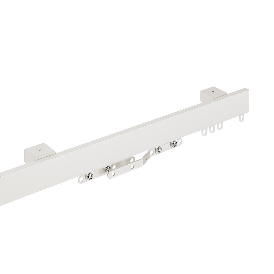 PVC Uncorded Curtain Track - 200cm - White