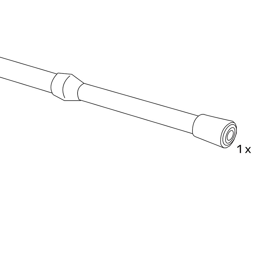Lightweight Metal Tension Rod - 40-60cm - White