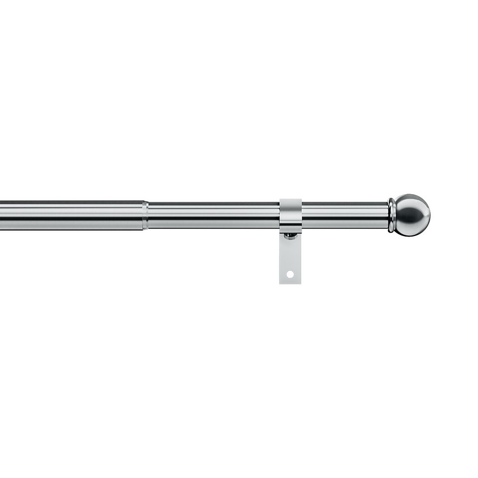 Satin Steel Metal Extendable Café Rod - 70-120cm (Dia 10-13mm)