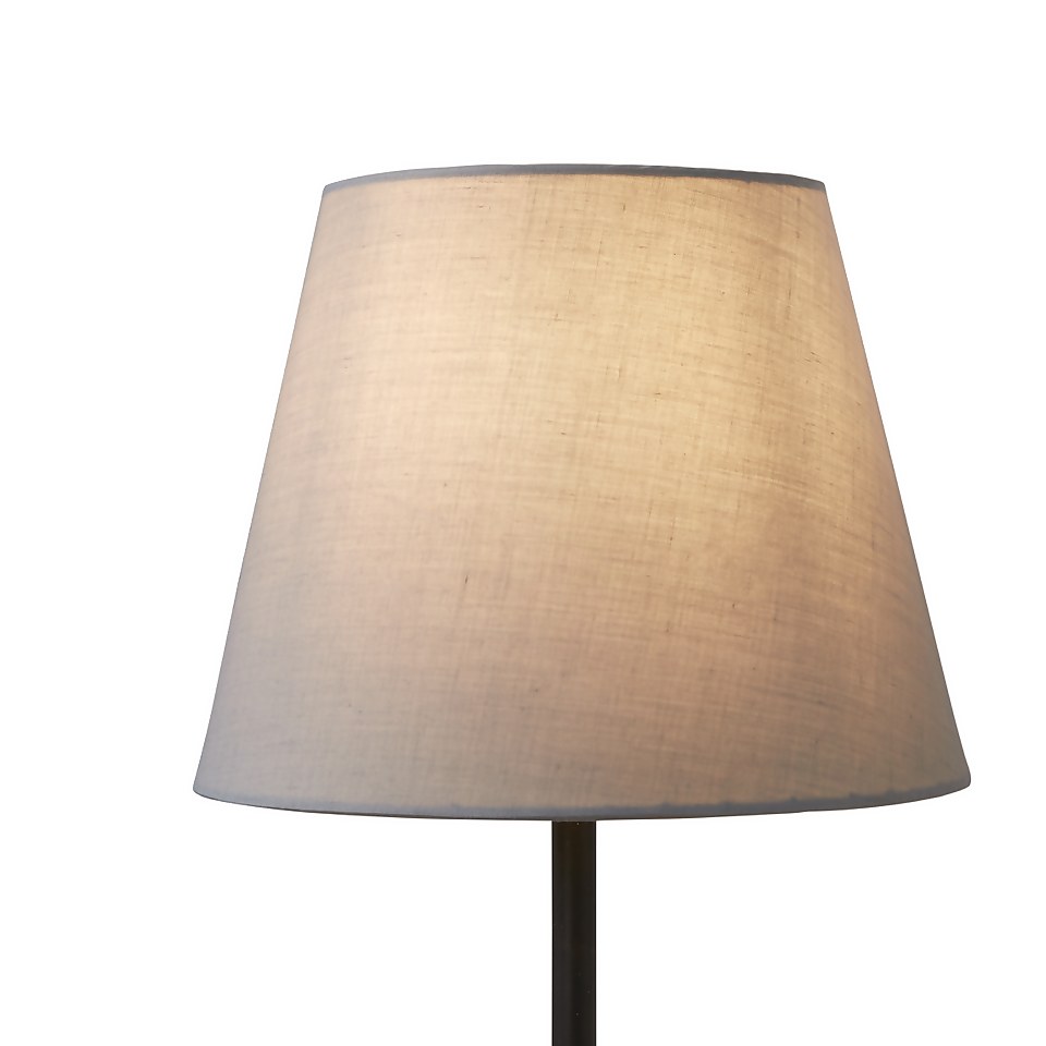 Clyde Tapered Lamp Shade - 20cm - Light Grey
