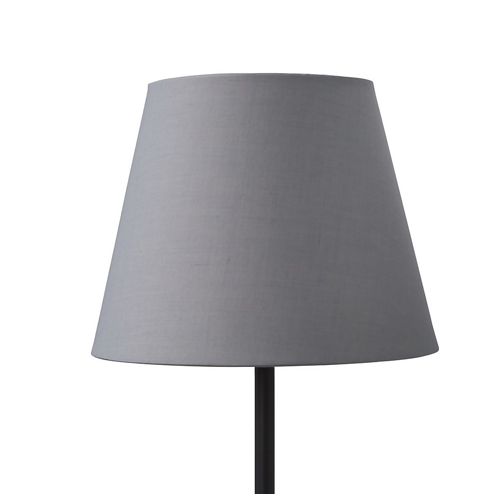 Clyde Tapered Lamp Shade - 20cm - Light Grey