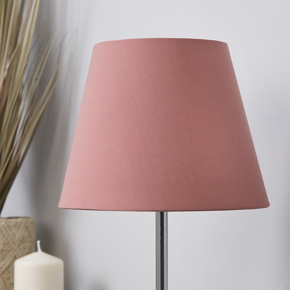 Clyde Tapered Lamp Shade - 20cm - Rose