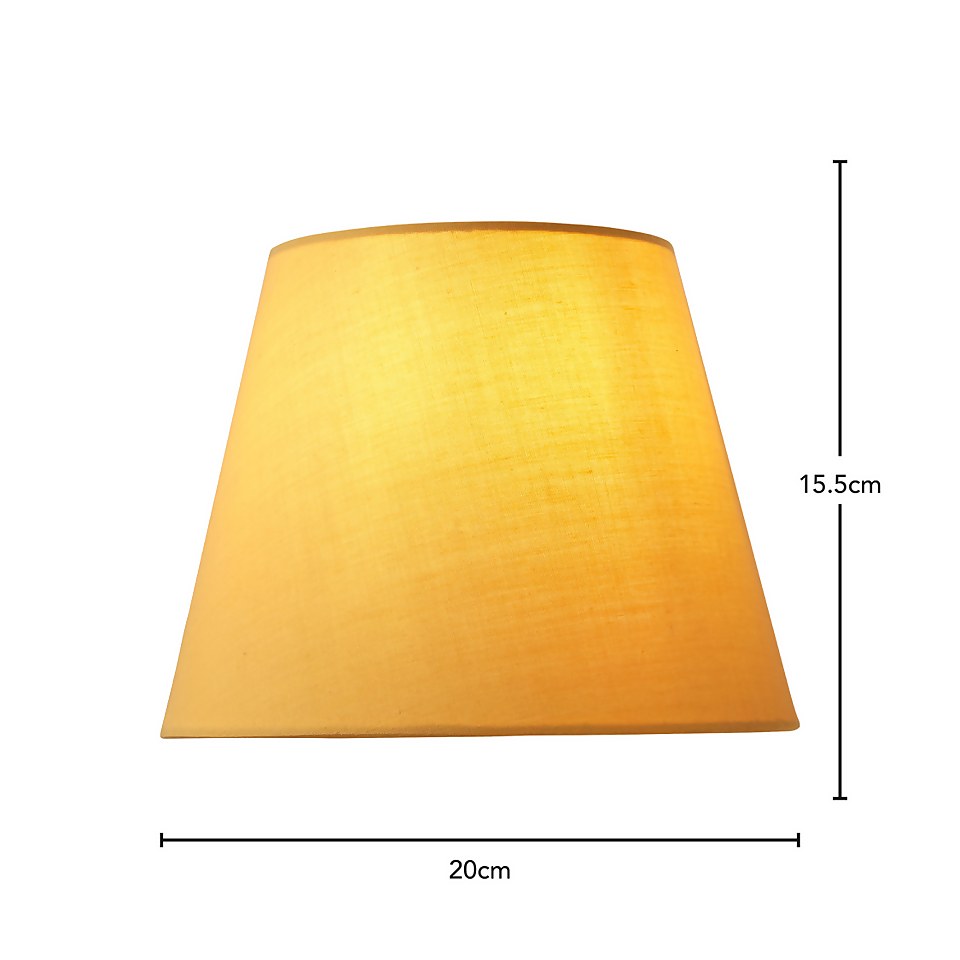 Clyde Tapered Lamp Shade - 20cm - Ochre