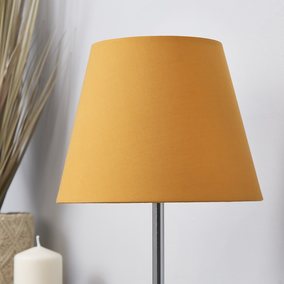 Clyde Tapered Lamp Shade - 20cm - Ochre