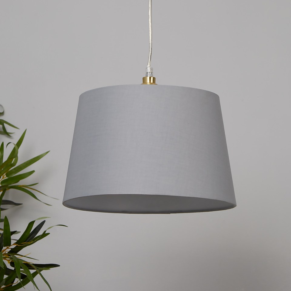 Clyde Tapered Lamp Shade - 30cm - Light Grey