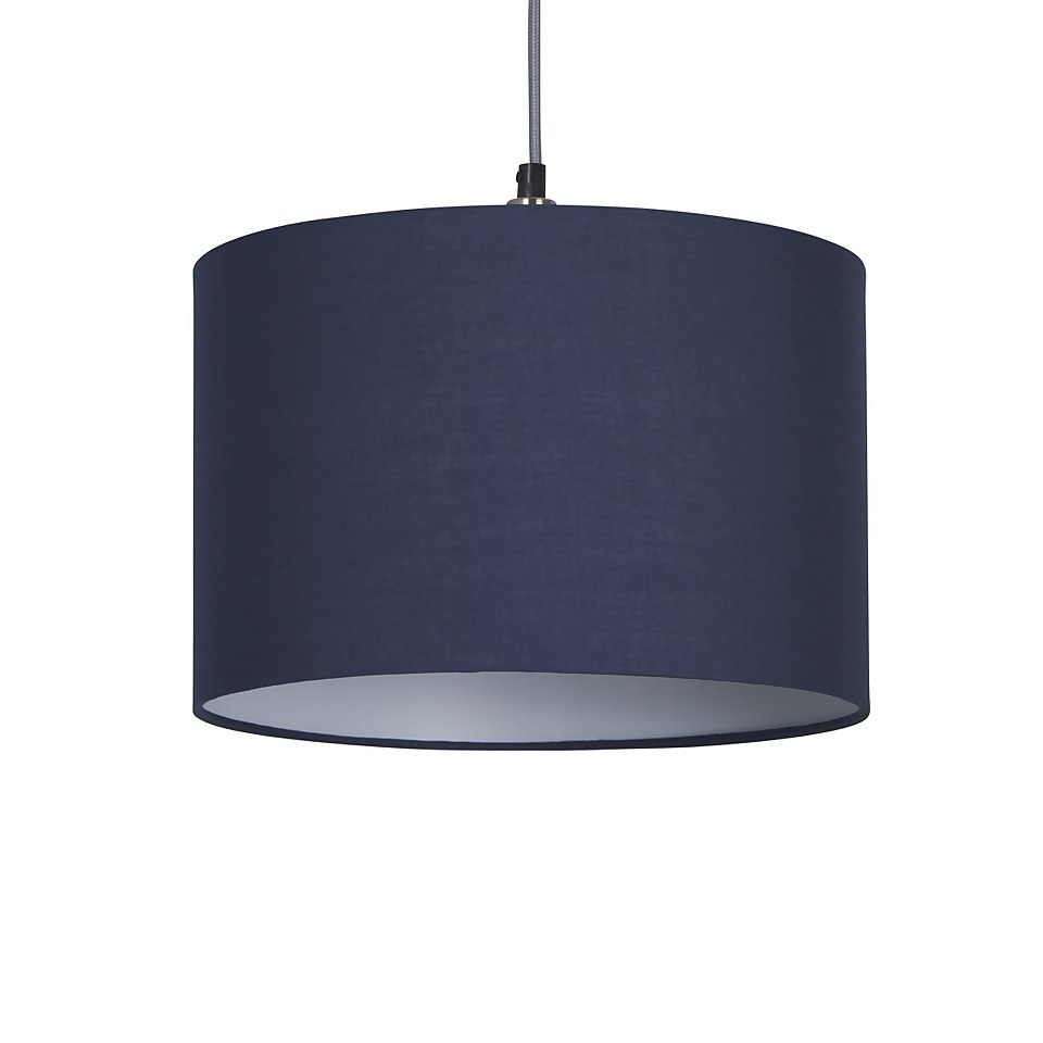 Clyde Drum Lamp Shade - 30cm - Navy
