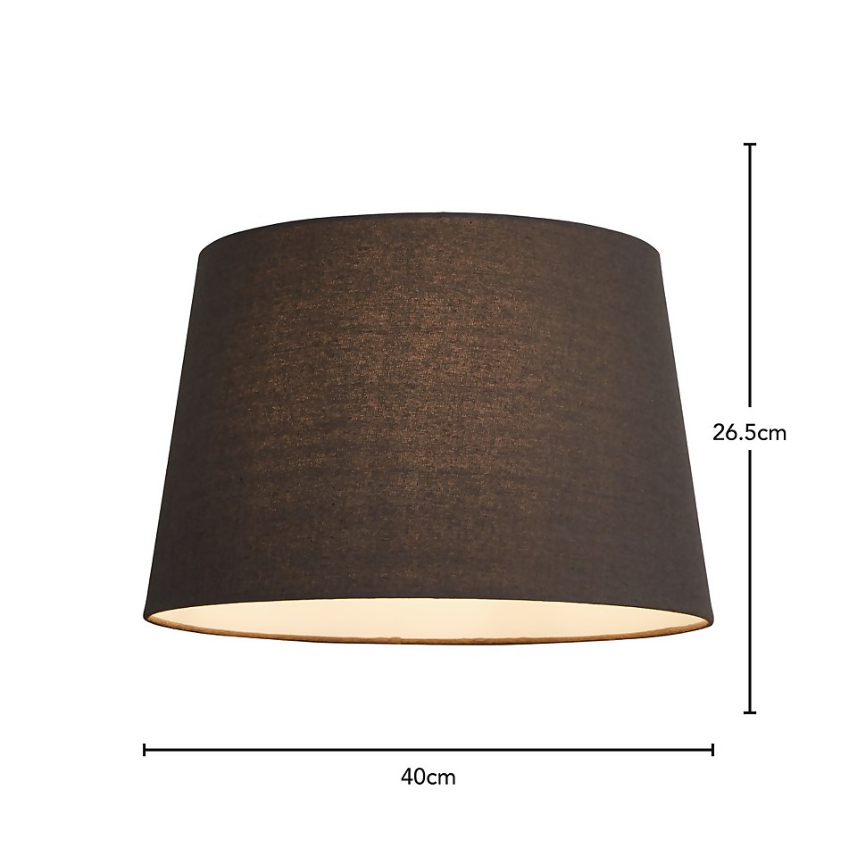 Finn Tapered Lamp Shade - 40cm - Charcoal
