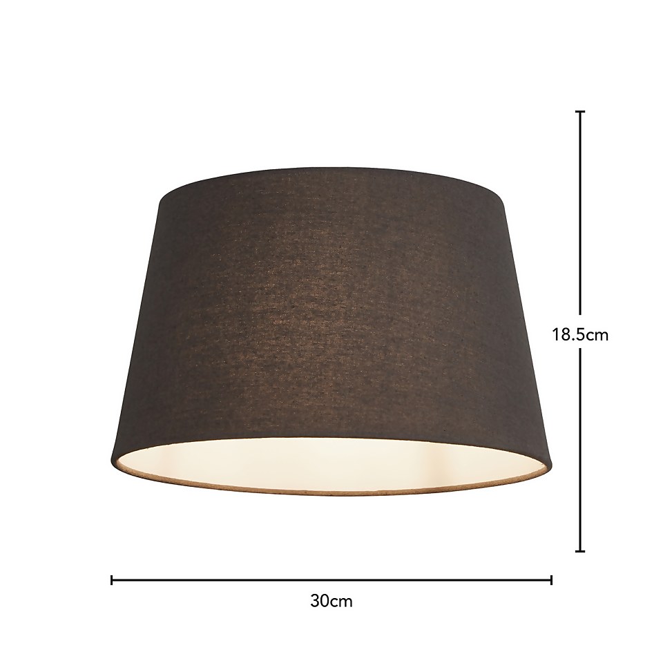 Finn Tapered Lamp Shade - 30cm - Charcoal