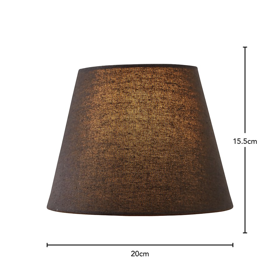 Finn Tapered Lamp Shade - 20cm - Charcoal