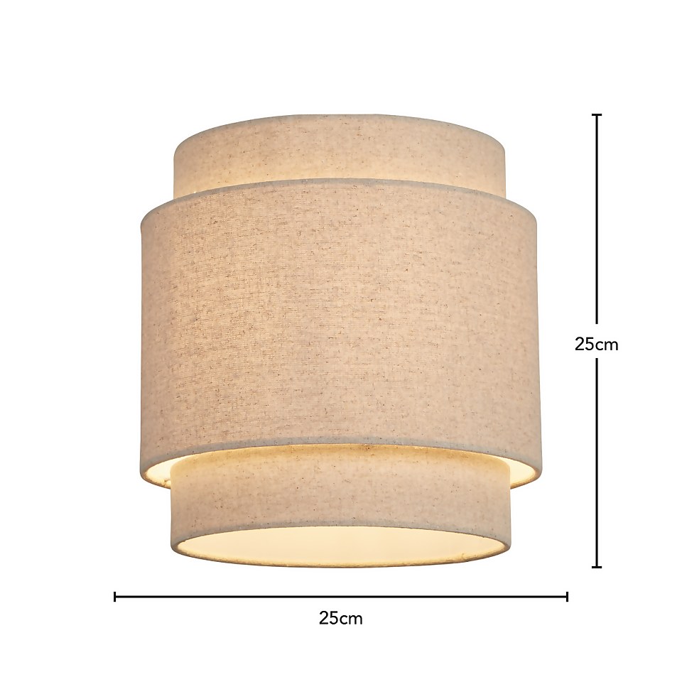 Finn Tiered Lamp Shade - 25cm - Natural