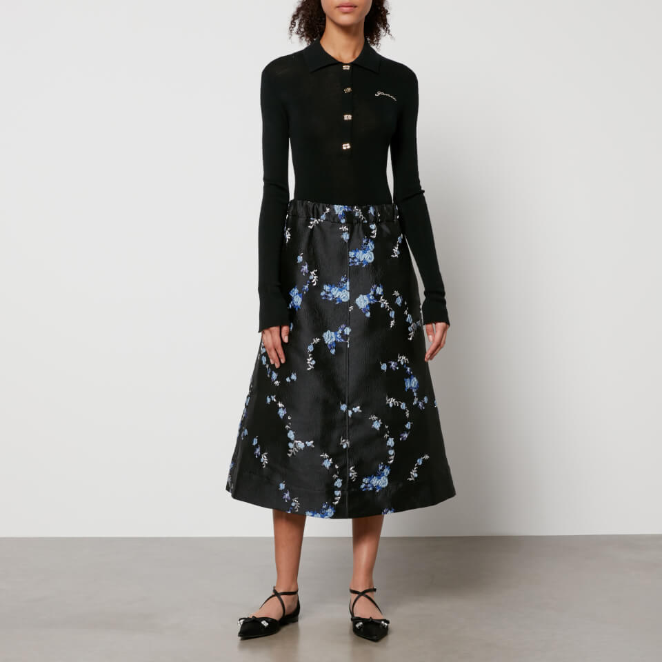 ganni 3D Jacquard Midi Skirt ジャガードスカート 3D Jacquard Skirt | GANNI HR