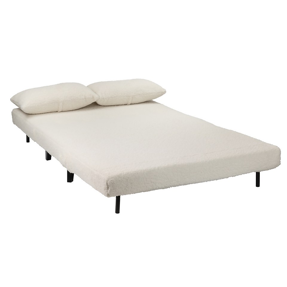 Ellia Sherpa Folding Sofa Bed - Cream