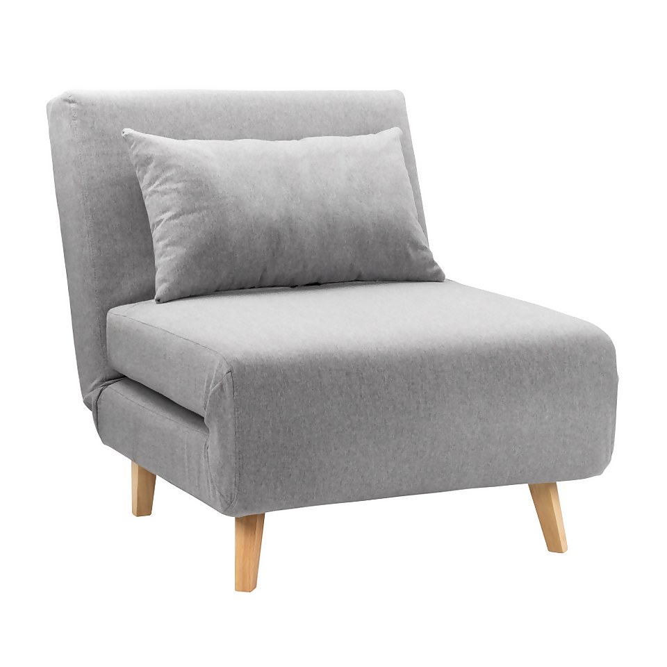 Ellia Folding Chair Bed - Grey