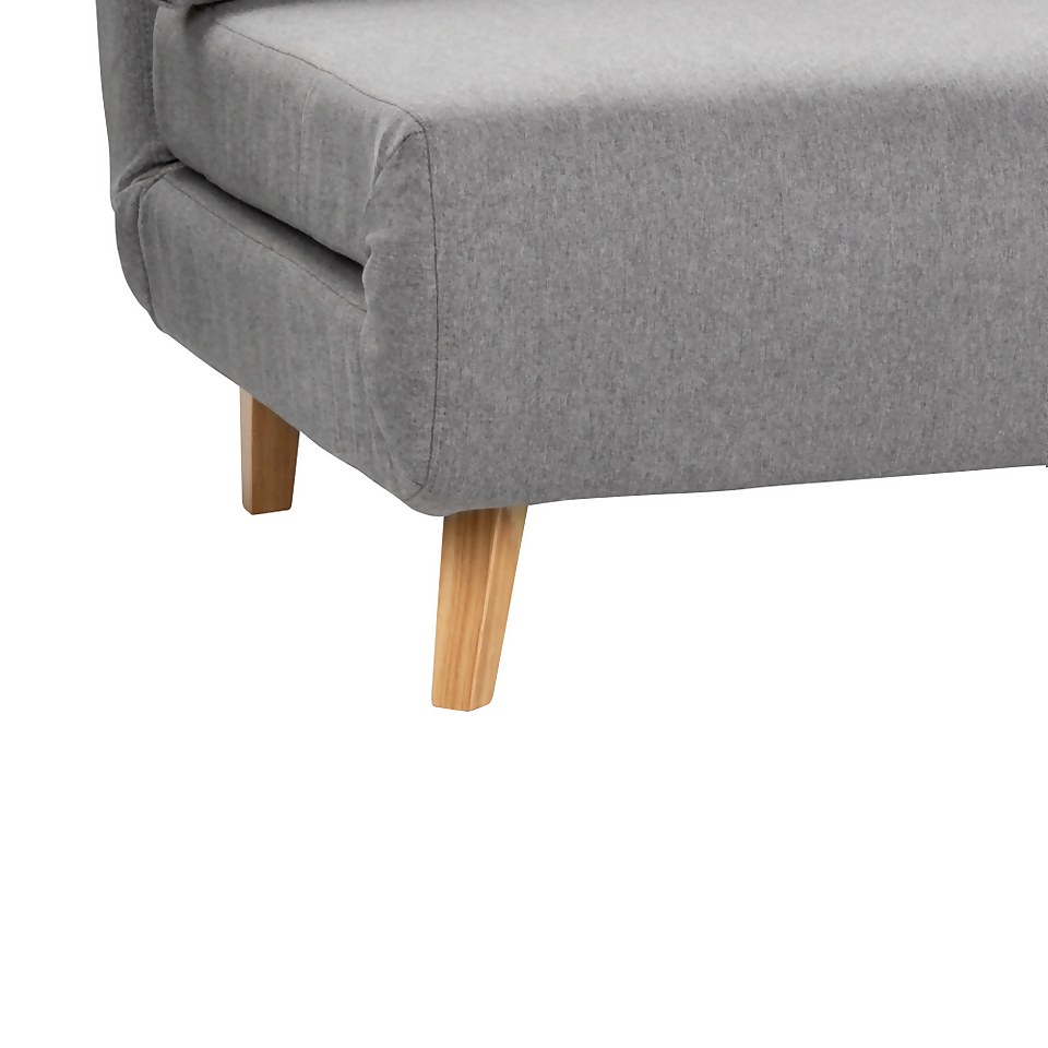 Ellia Folding Sofa Bed Grey Homebase