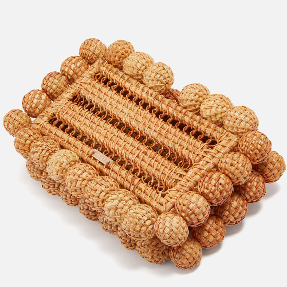 Cult Gaia Eos Rattan Clutch Bag