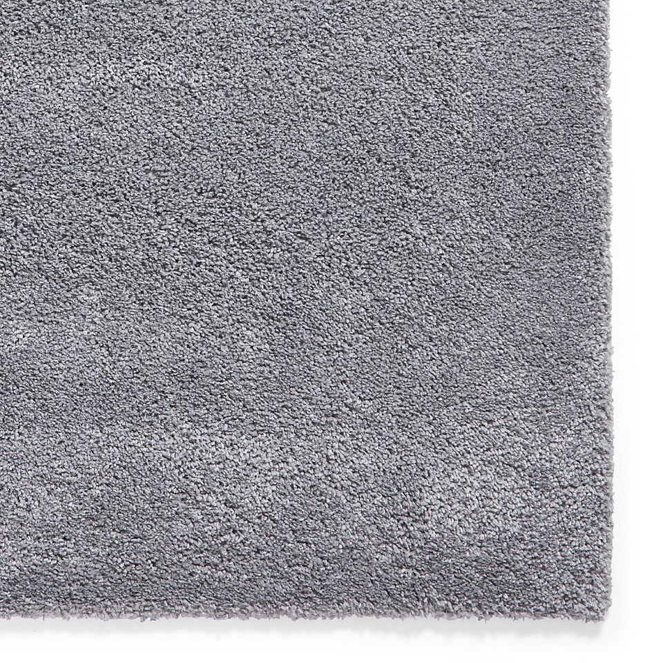 Ozzy Plain Shaggy Rug - Grey - 120x170cm
