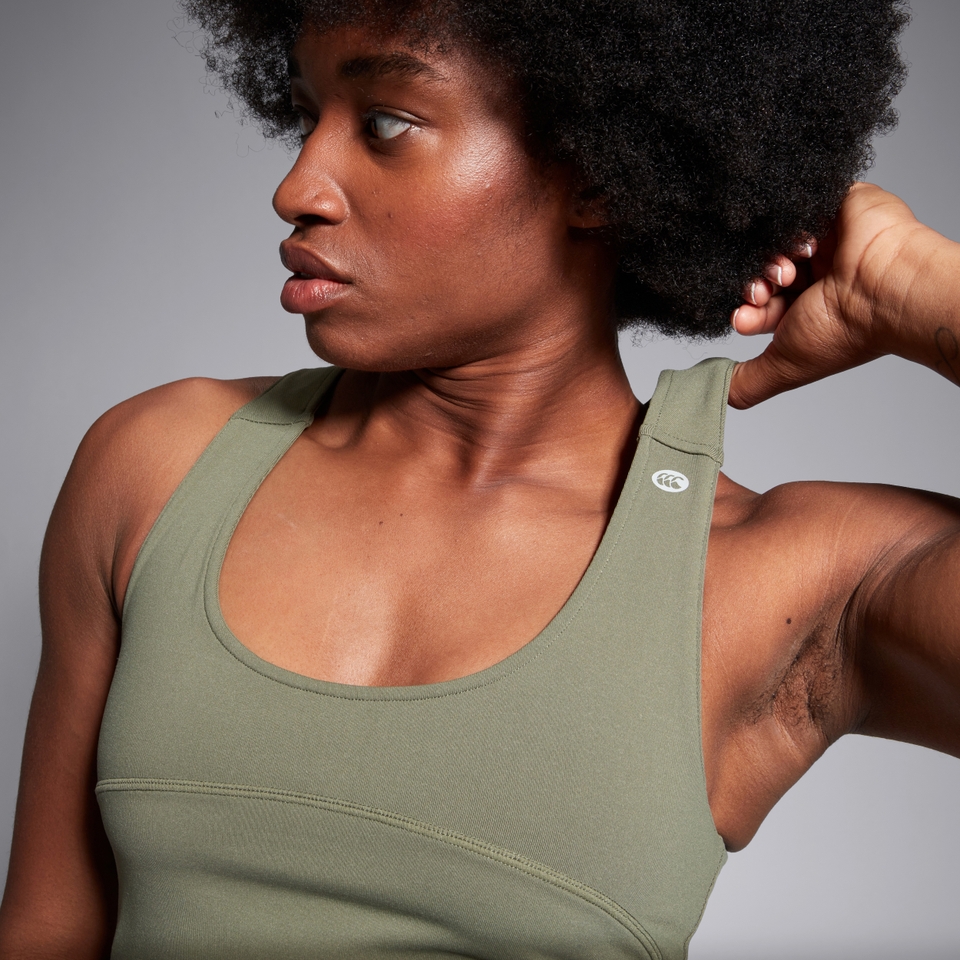 WOMENS CONVEX CROP VEST GREEN