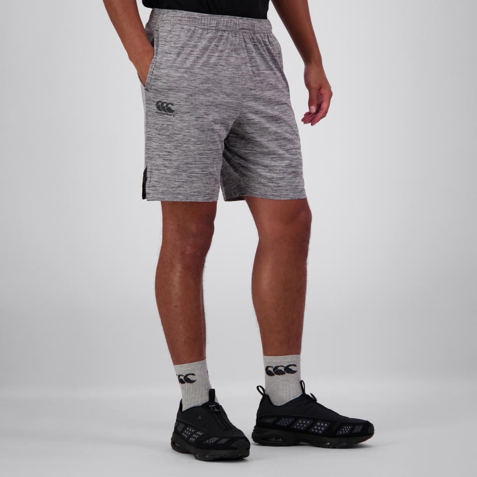 MENS VAPODRI TEMPO KNIT SHORTS GREY MARL