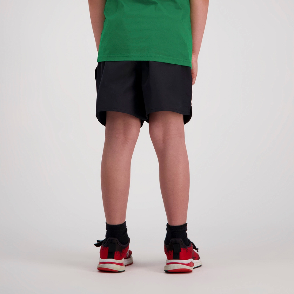 JUNIOR UNISEX JET BLACK SHORTS BLACK
