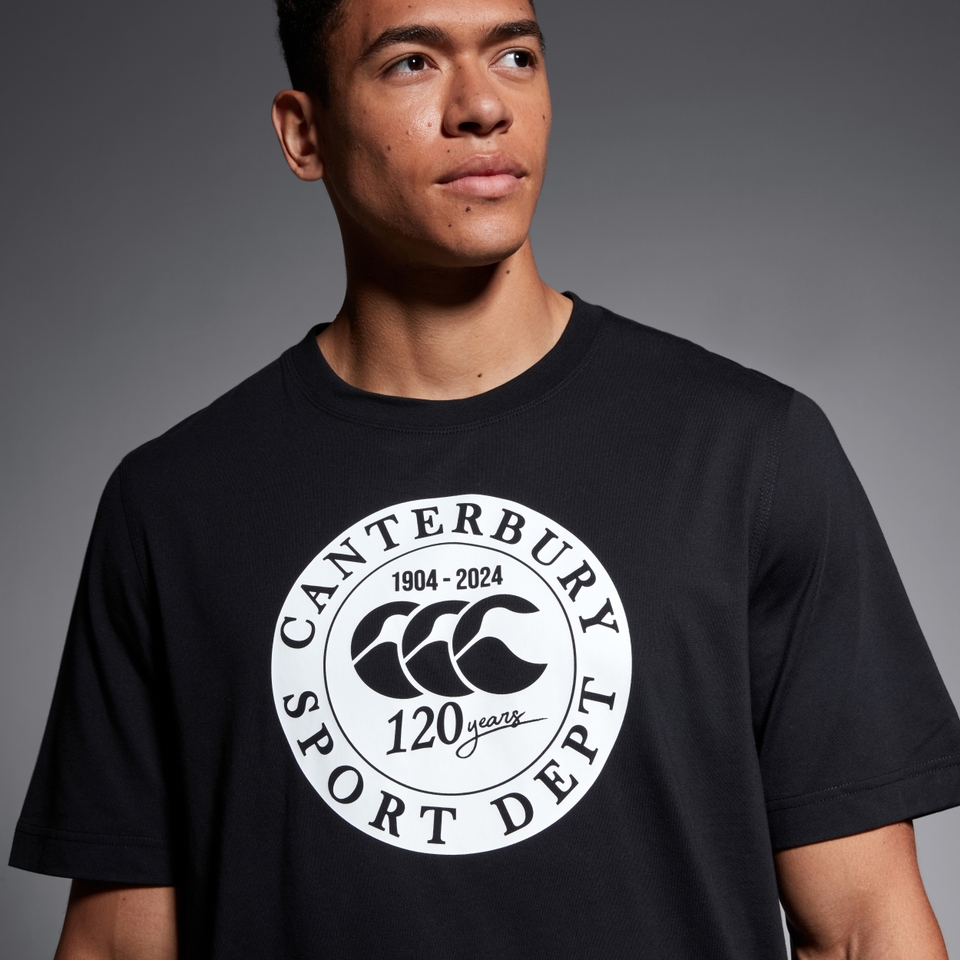 ADULT UNISEX SPORT DEPT LOGO SS T-SHIRT BLACK