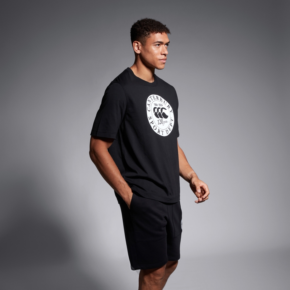 ADULT UNISEX SPORT DEPT LOGO SS T-SHIRT BLACK