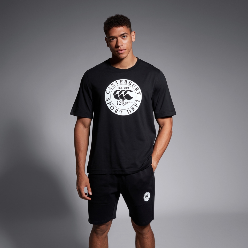 ADULT UNISEX SPORT DEPT LOGO SS T-SHIRT BLACK